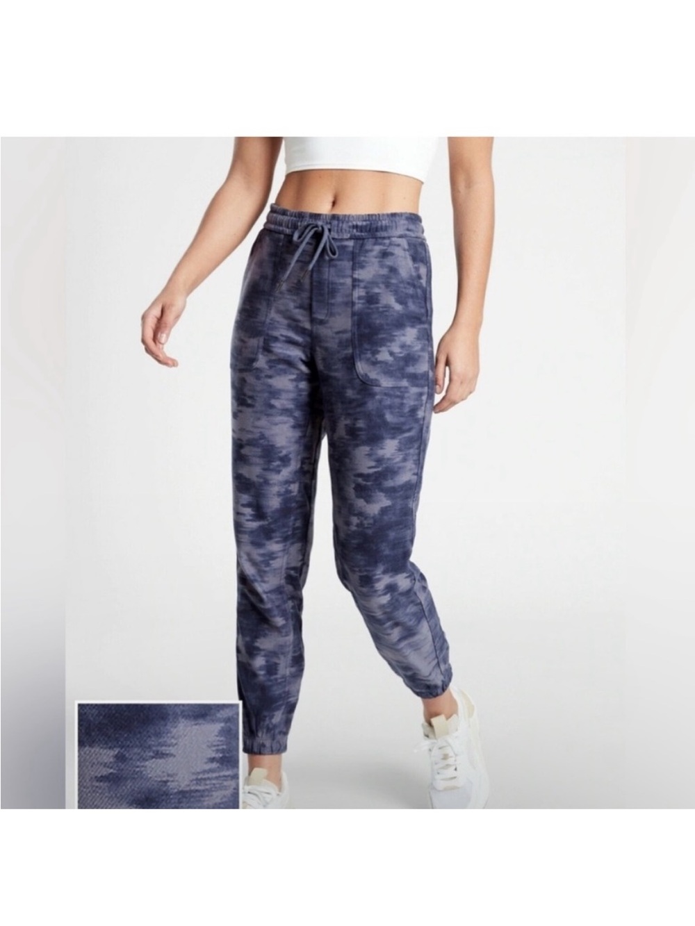 Athleta Farallon Tie-Dye Jogger Pants -  Blue size 2